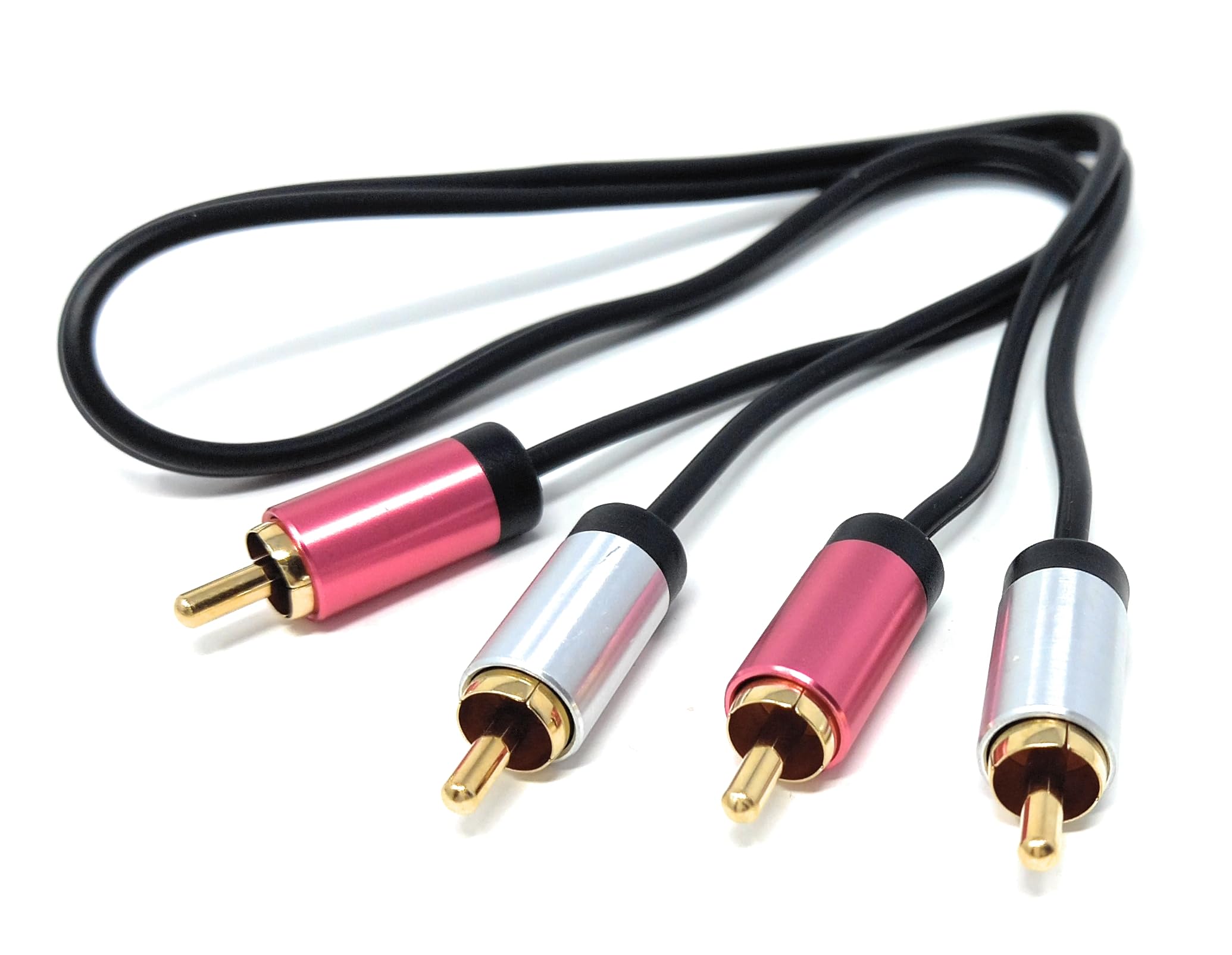 DRUT 2 x Rca Male to 2 x Rca Male Phono Audio Stereo Cable for Subwoofer, Hi-Fi Home Theater, Hi-Fi Systems, DVD, CD Player, DJ Mixer, Turntable