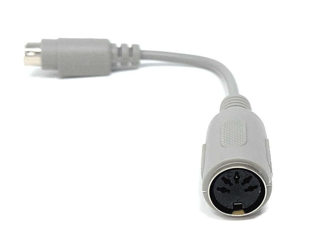 DRUT 6-Pin Mini DIN Male to 5-Pin DIN Female Adapter Cable for Musical Instruments, Keyboards and AT to PS/2 Conversions (15cm)