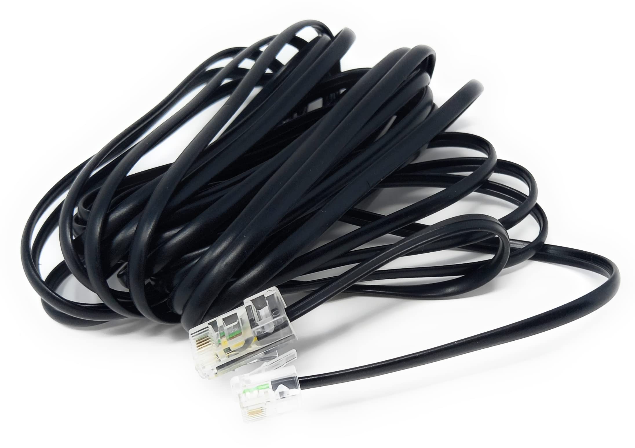 DRUT Flat RJ11 to RJ45 Male to Male 4 wire Broadband, Modem Cable Lead