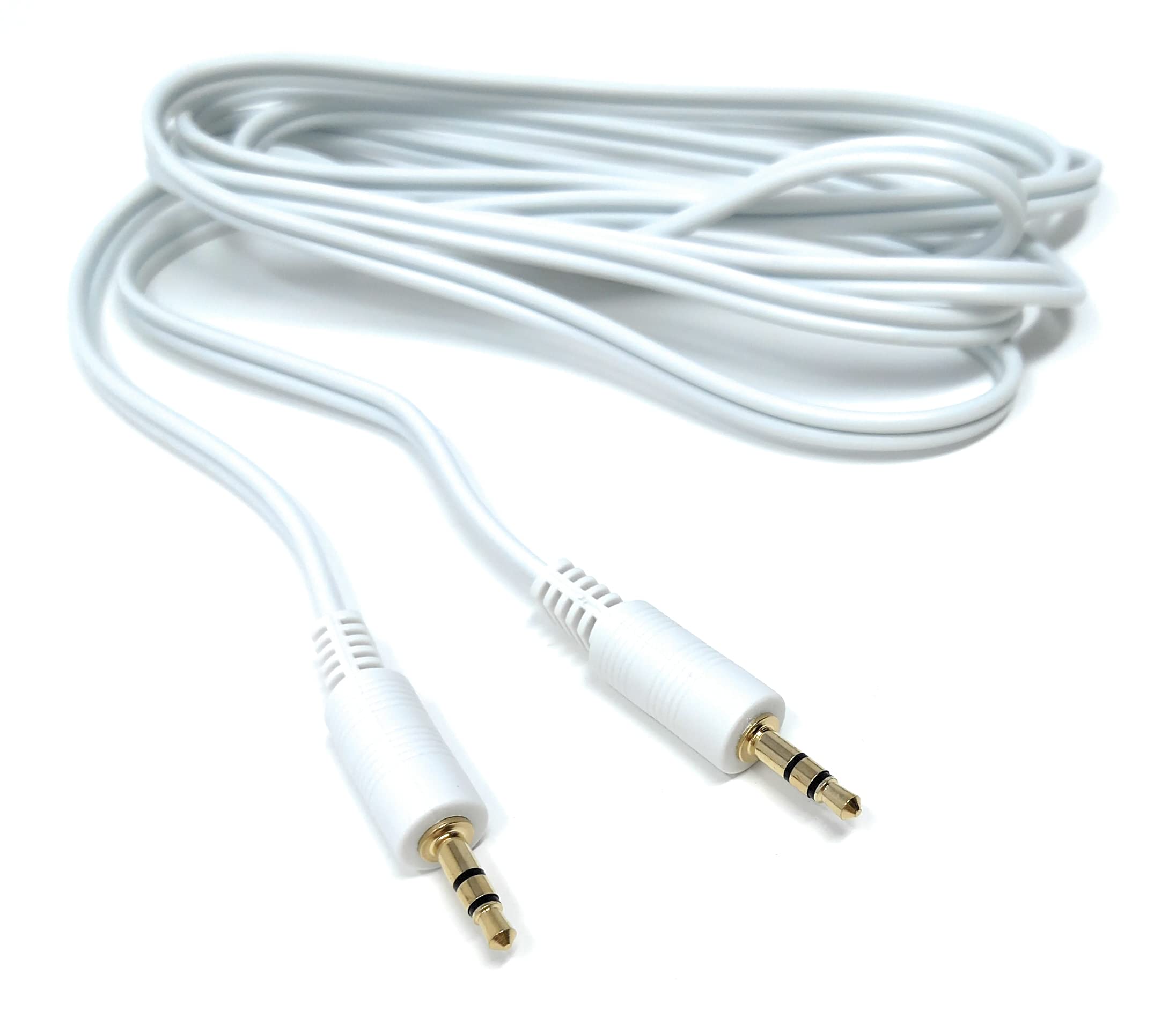 DRUT 3.5mm to 3.5mm Stereo Audio AUX Cable Gold Connectors, Small 3 pin Jack to Jack Speaker Lead