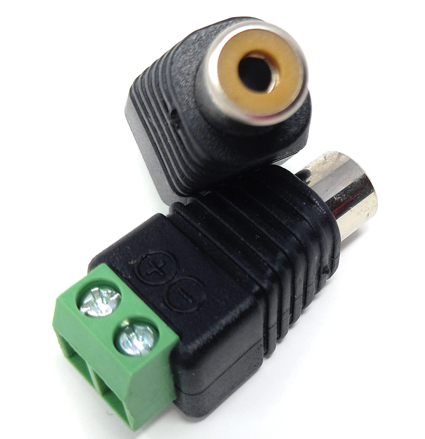 DRUT RCA Female Plug TO Screw Terminal Video AV Balun Adapter