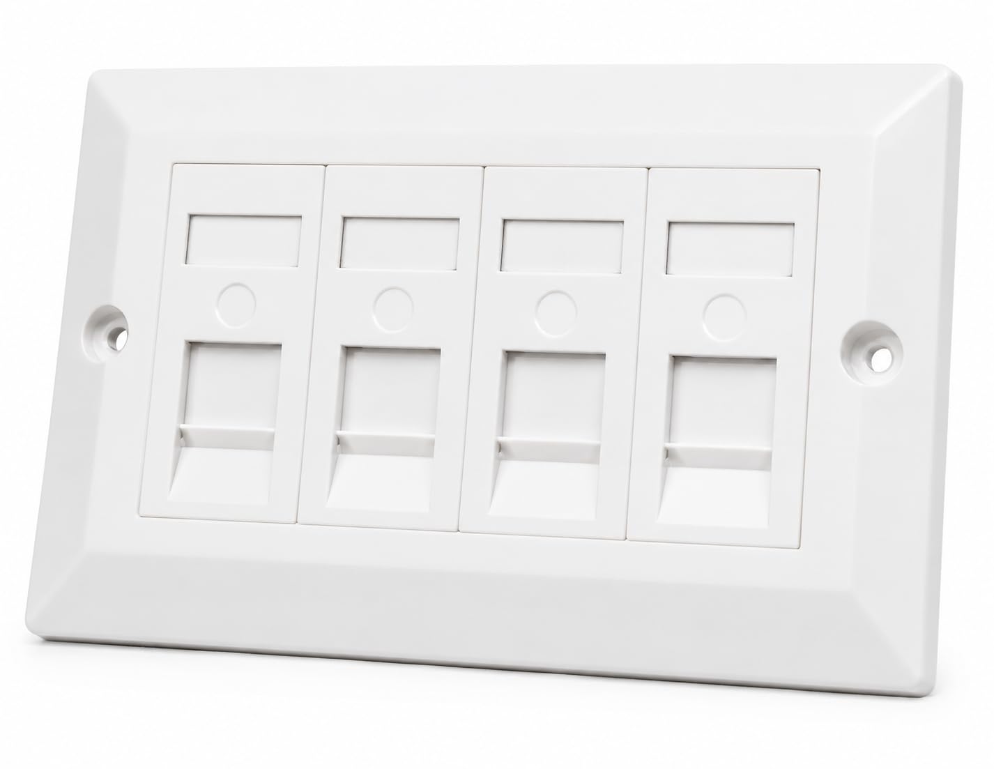RJ45 Socket Ethernet Cat5e Wall Plate Socket Faceplate Compatible with CAT6/CAT5E/CAT7/CAT8 Network Cable, Keystone Jack Modular, UK Spec.
