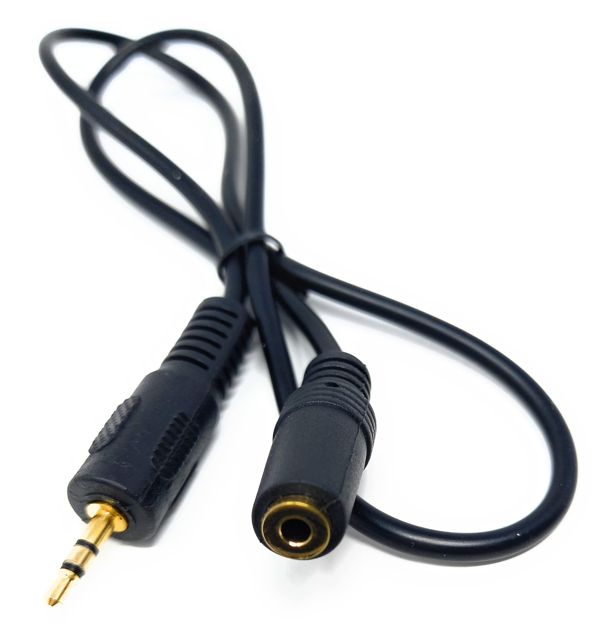 DRUT Stereo 2.5mm Jack to 2.5mm Socket Extension Cable Male to Female Small PIN Gold Connectors