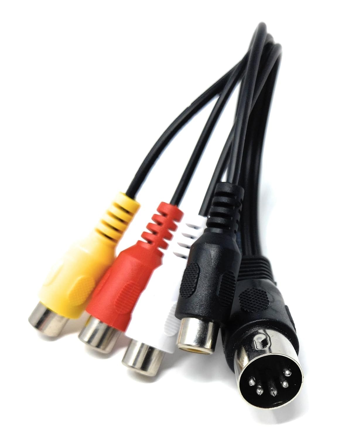 2m 5 Pin Din to 4 x RCA Phono Female Sockets Audio Video Lead Cable (6.5ft)