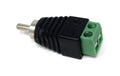 DRUT RCA Male Plug to Screw Terminal Adapter – Phono Audio/Video Connector for CCTV, AV, and Custom Wiring Projects