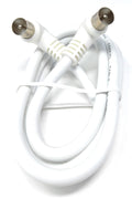 DRUT TV RF Right Angle 90' Male Plug to Male Plug Coaxial TV Freeview Cable Lead 75 Ohm