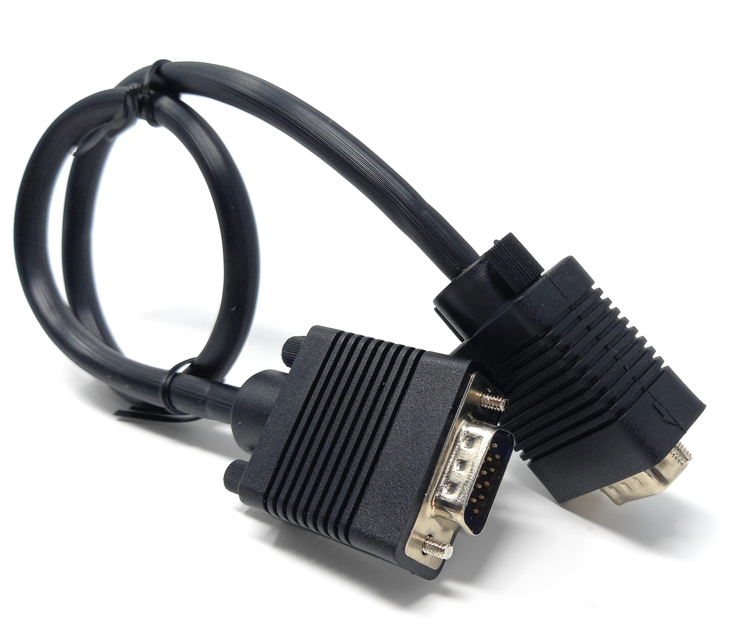 DRUT VGA to VGA Cable 15 pin SVGA Male to Male for Monitor Computer PC Laptops TV Projectors Extension Lead, HD15 All Data Pins Connected
