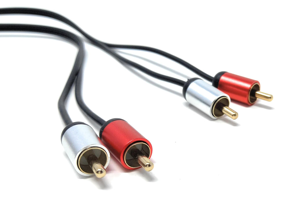 DRUT 2 x Rca Male to 2 x Rca Male Phono Audio Stereo Cable for Subwoofer, Hi-Fi Home Theater, Hi-Fi Systems, DVD, CD Player, DJ Mixer, Turntable