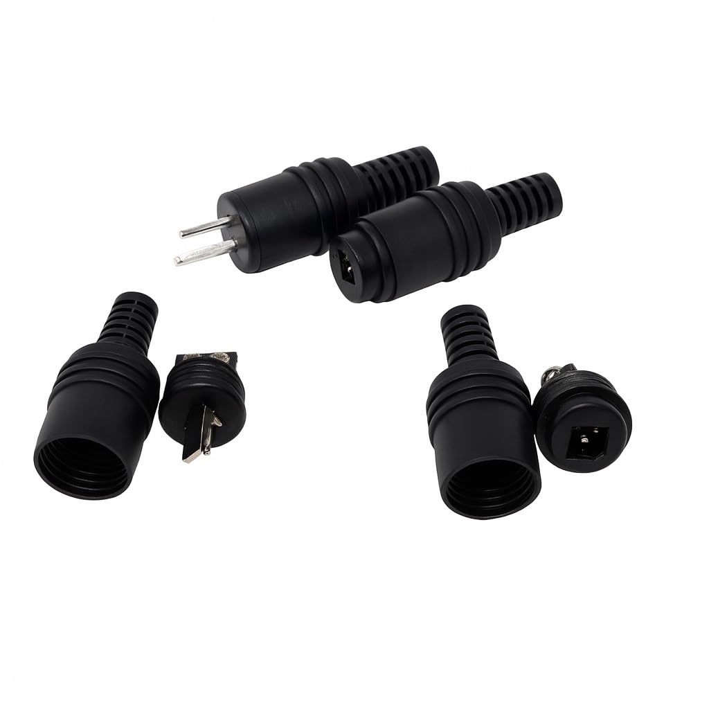 2 DIN Plug and Socket Set – 2x Male & 2x Female Hi-Fi Speaker Connectors – Screw Terminal Audio Cable Ends – Classic DIN Style for Amplifiers, Vintage Stereo, Audio Equipment