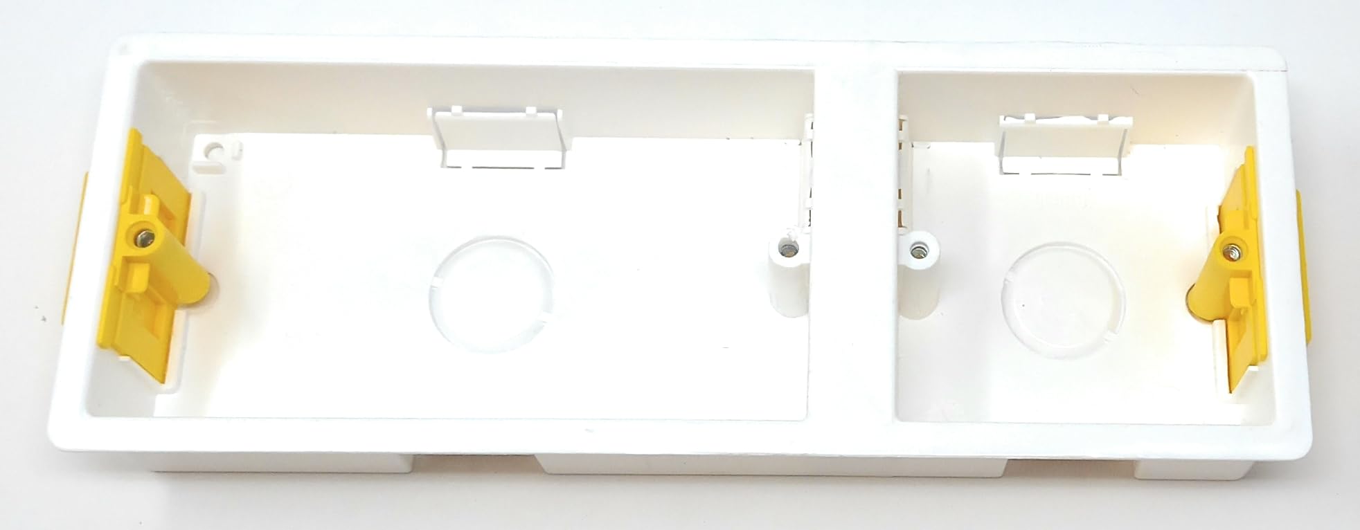 3 Gang (2 1) Dry Lining Back Plasterboard Box, Pattress Box with Adjustable Lugs 35mm, for Faceplate