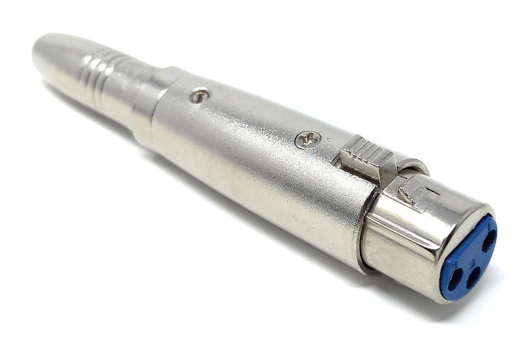 DRUT XLR Female 3 Pins to 6.35mm Mono Jack Socket Cable Microphone Music Instrument Adapter Converter