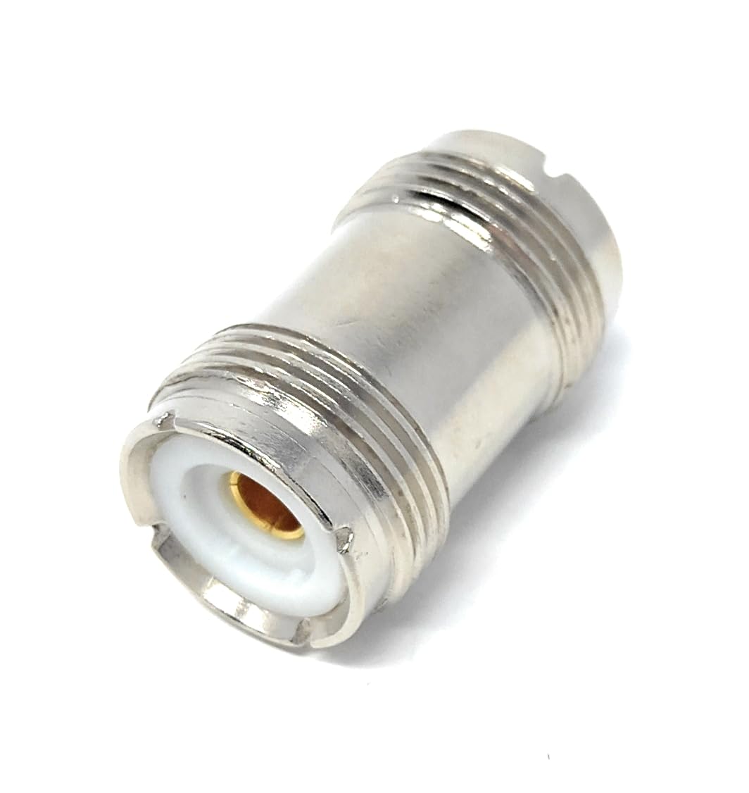 DRUT UHF PL-259 Female to UHF PL-259 Female Coaxial Adaptor Connector, Coupler Joiner, Gender Changer for CB Ham Radio Antenna