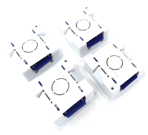 1 Gang Dry Lining Back Plasterboard Surface Pattress Box with Adjustable Lugs 35mm Deep, for Faceplate