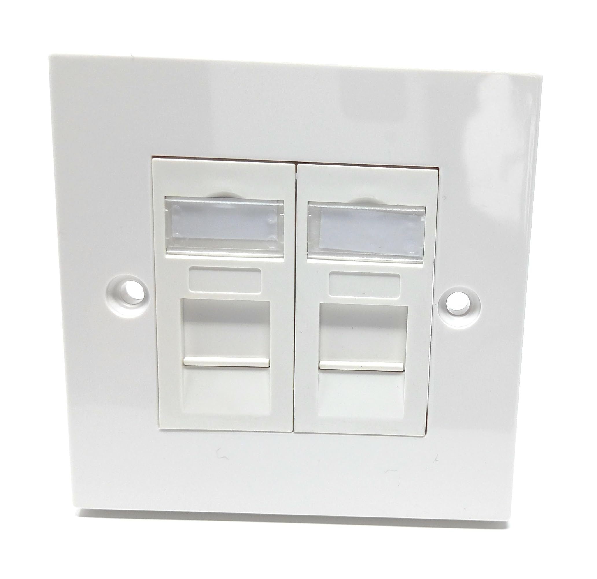 DRUT Cat6a Shielded Loaded Faceplate Tool-less for RJ45 Ethernet Cable