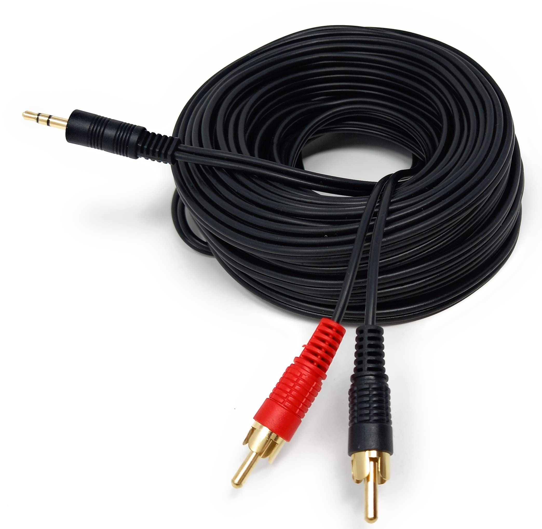 DRUT 3.5mm to Twin RCA Stereo Aux Phono Audio Cable Mini Jack Lead Cord Y Splitter Headphone Cord RCA Y Splitter Adapter
