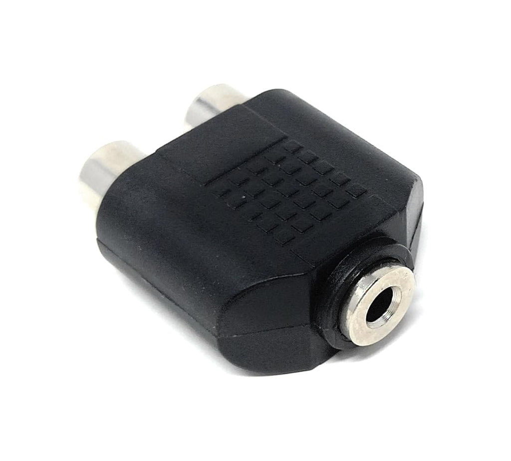 DRUT 3.5mm Female to 2 RCA Female Socket Stereo Audio Adapter for Headphones, Speakers, or Audio Devices
