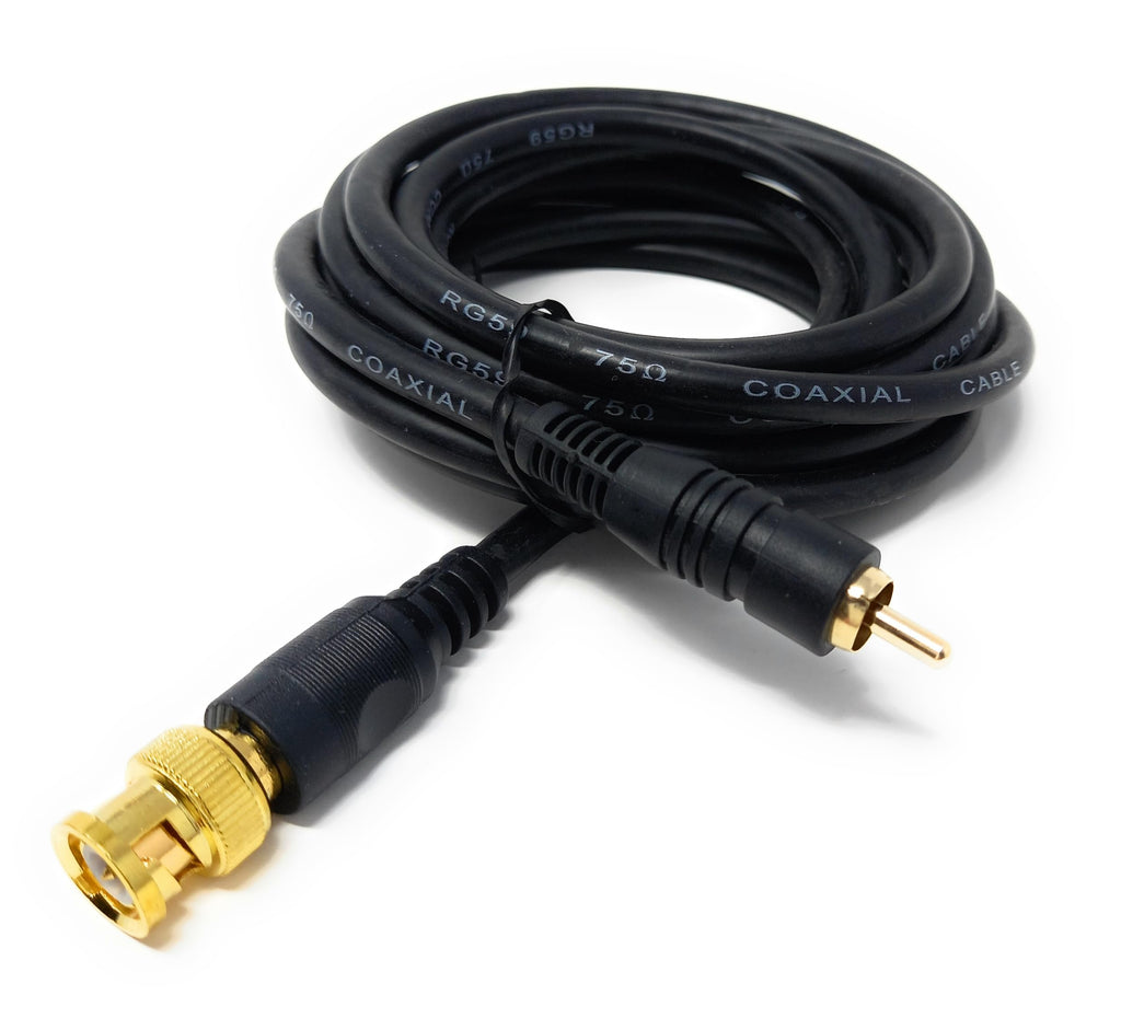 DRUT BNC to RCA Phono Plug CCTV Cameras Coax Male to Male 75R Video Cable Lead
