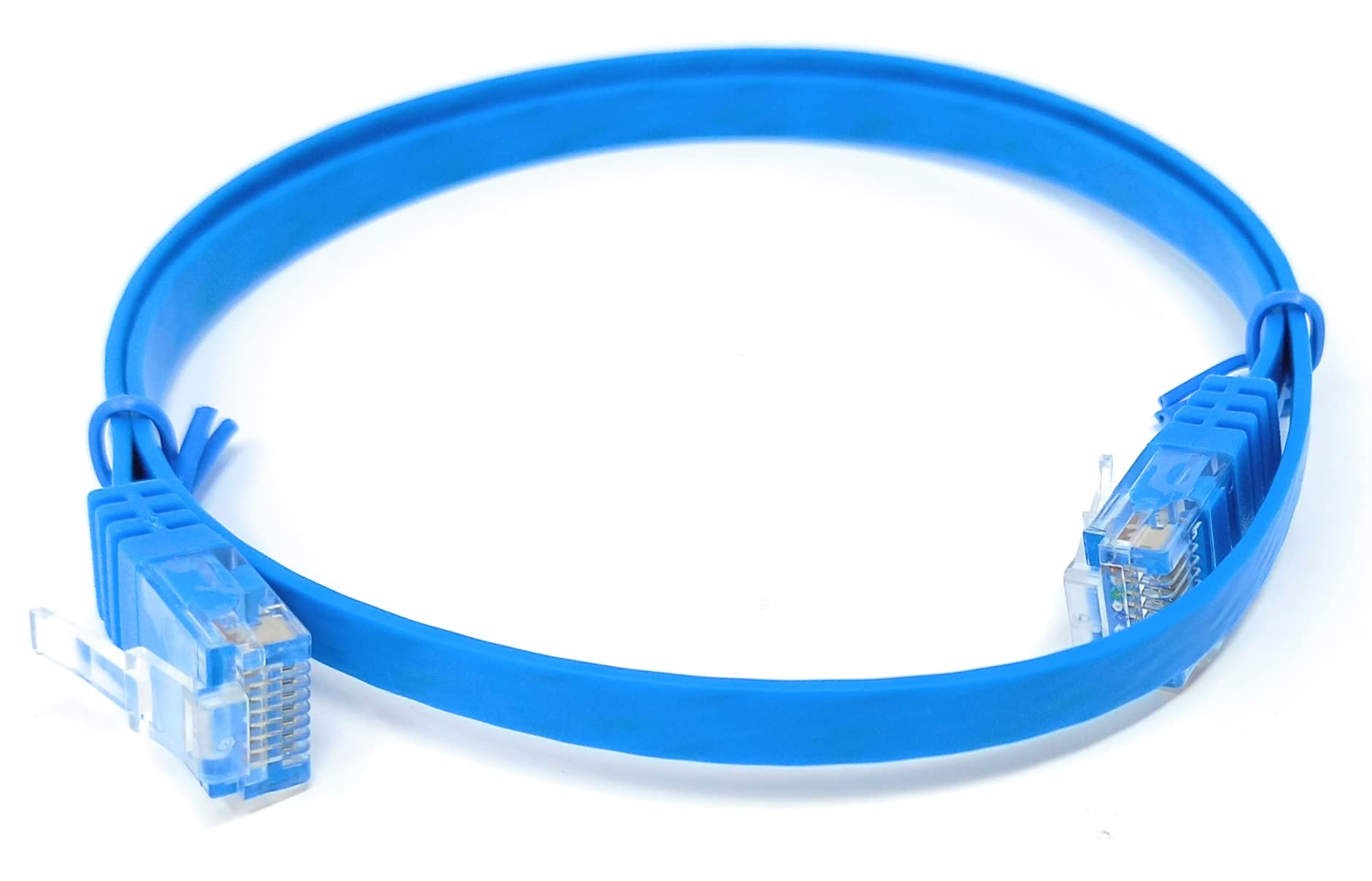 DRUT FLAT CAT6 RJ45 Ethernet LAN Patch Cable, Low Profile GIGABIT Full Copper 32AWG, Lead Allows Up to 1000Mbps Speed