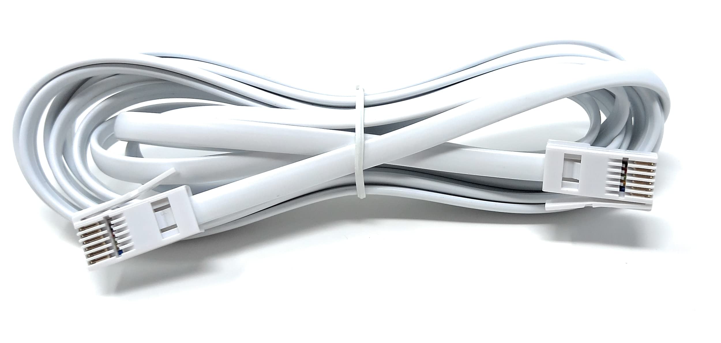 DRUT BT to BT 6 Wire (631A) Male to Male Plug Telephone Flat Cable Lead
