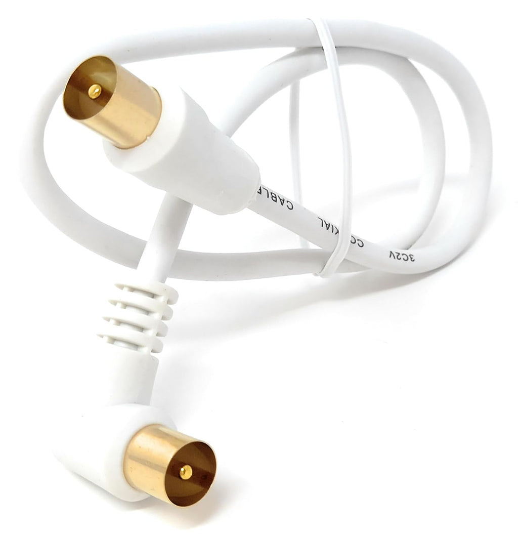 DRUT TV Male to Male Plug Coaxial Cable RG6 Aerial Digital Antenna RF Fly Lead Cable
