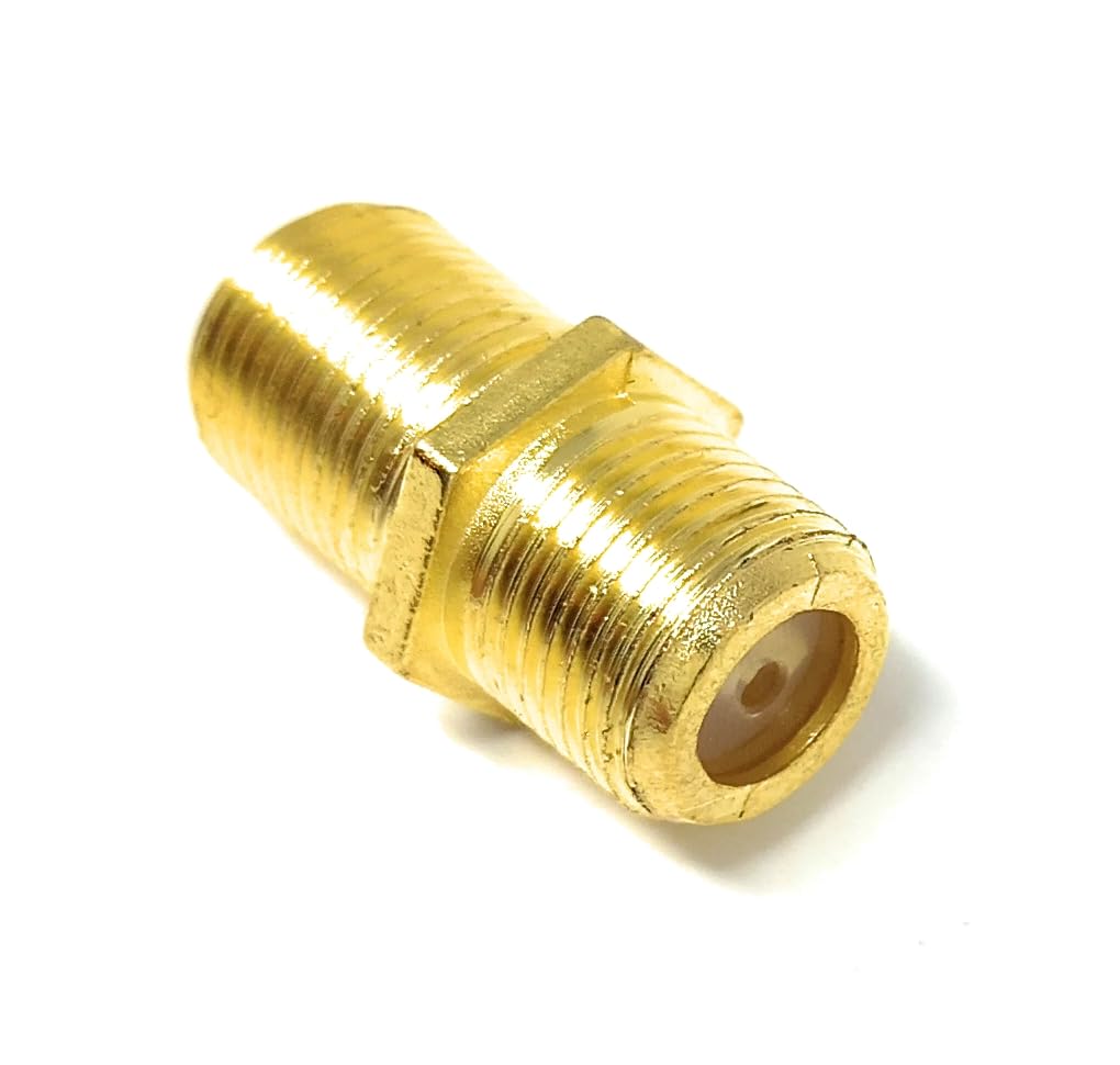 DRUT F-Type to F-Type Coupler Adapter Female to Female RG6 Coaxial TV Cable Extension Barrel Connectors