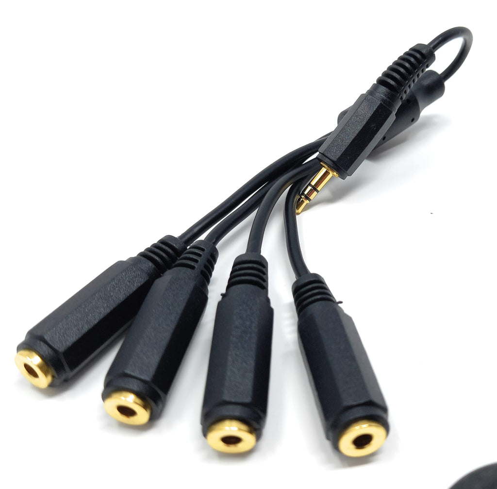 DRUT 3.5mm Jack to Socket Audio Cable Y Headphone Splitter Stereo for Microphones, Headphones Adapter for Phones, Earphones, Speakers, Tablets, PC Extension Lead Gold Plated