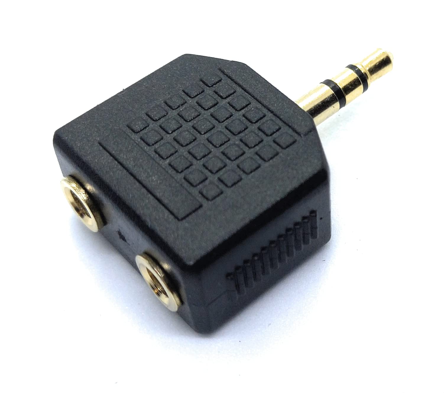 DRUT 3.5mm Stereo Jack to Twin 3.5mm Sockets Splitter Speaker, Headphone Cable Adapter, Gold Connectors