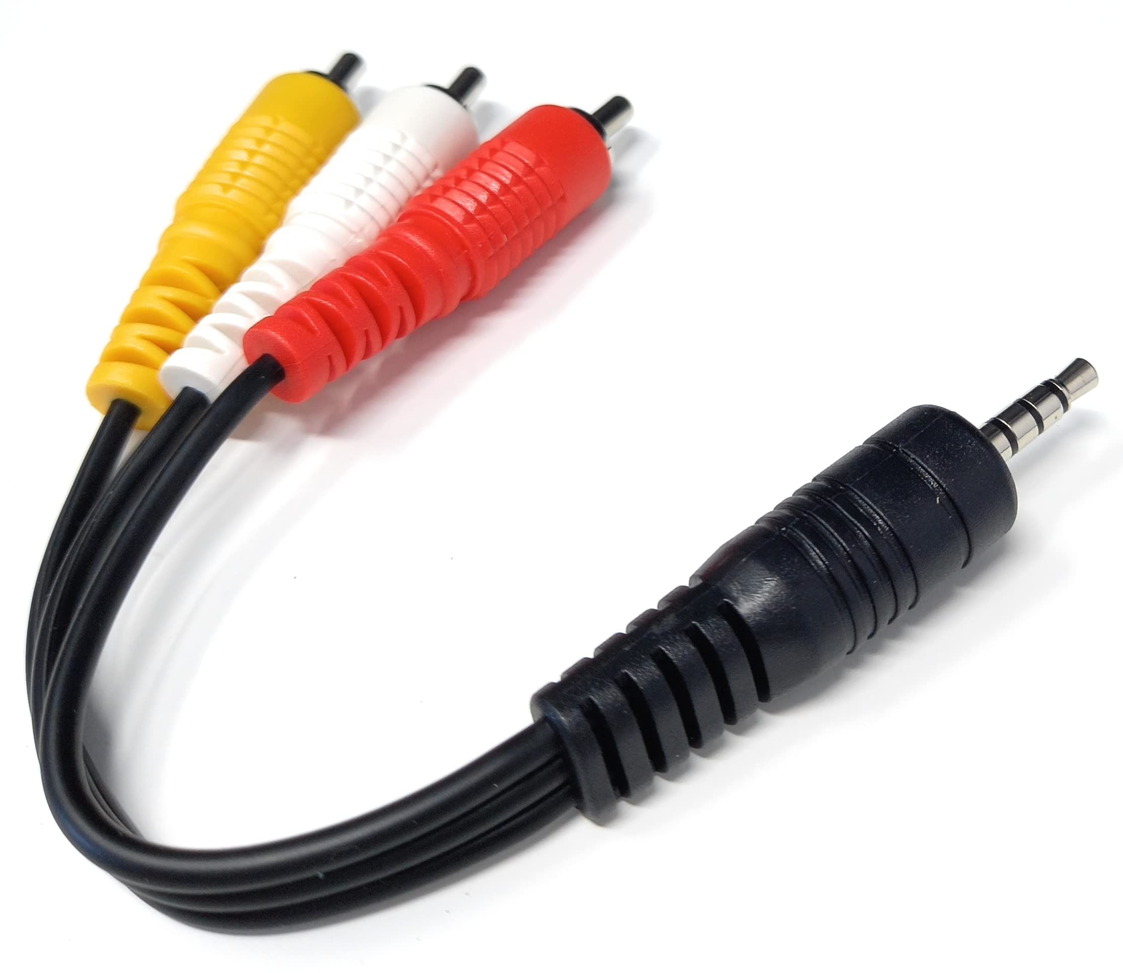 DRUT 3.5mm 4 Pole Jack Plug to 3 x RCA Phono Composite Audio Video AV AUX Lead Cable