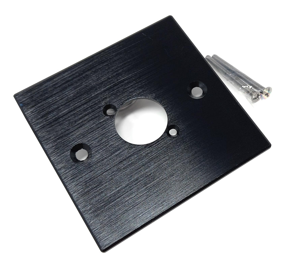 Brushed Aluminium Wall Plate, 86x86mm, D-Series Hole, Compatible with Neutrik, HDMI, USB, RJ45, BNC, RCA, XLR Wall Faceplates