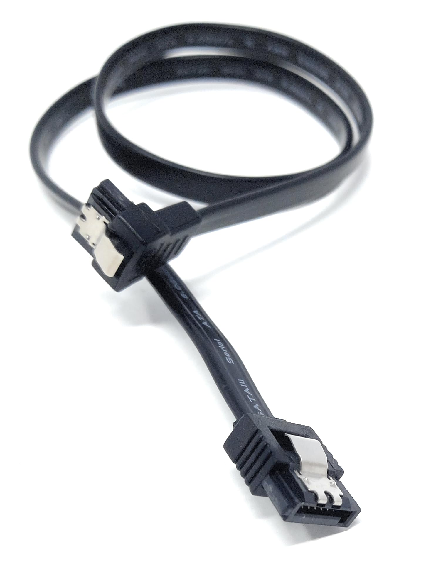 DRUT 90 Degree Right Angle SATA III 6.0 Gbps Data Cable, 50cm, Compatible With SATA HDD, SSD, CD Driver, CD Writer
