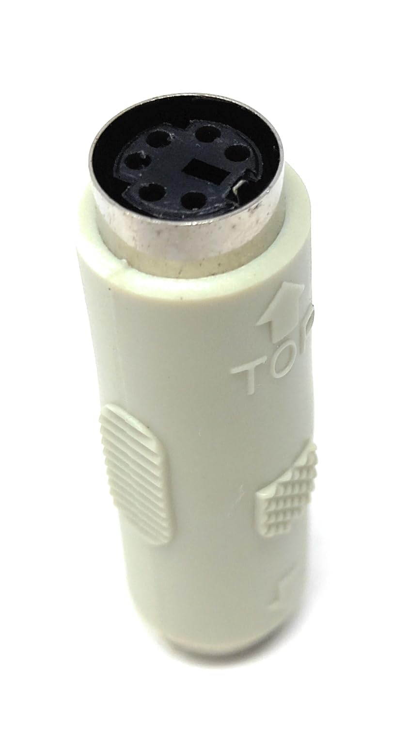 DRUT 6 Pin Mini Din Socket (Female to Female) Audio Video Adapter Coupler, Gender Changer