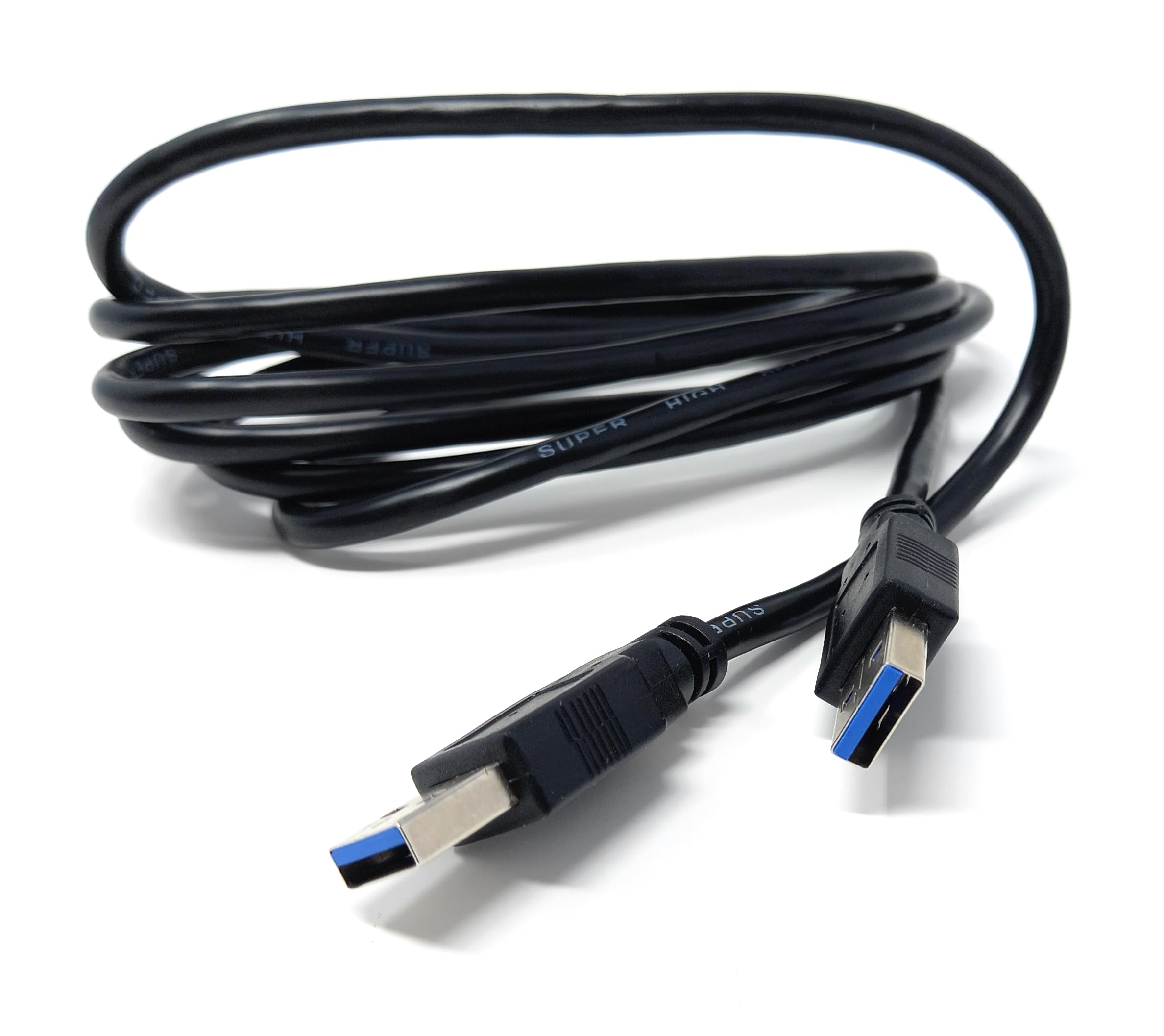 USB to USB 3.0 A Male to Male Lead 5 Gbit/s (625 MB/s), 10 Times Faster Than USB 2.0, SuperSpeed Data Transfer Cable