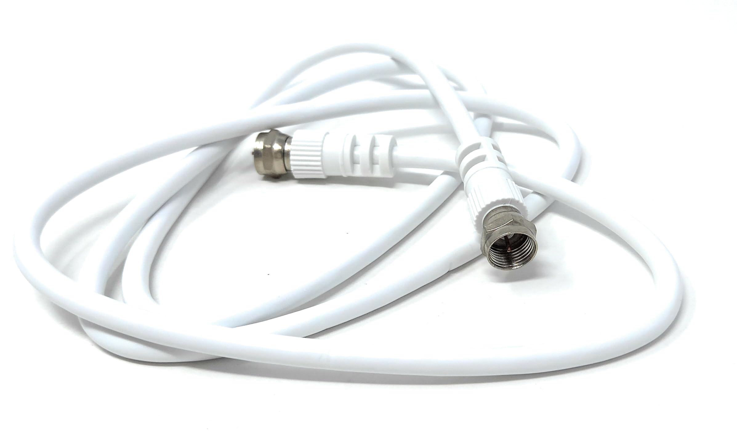 DRUT F-Type Male to Male Coax Coaxial Cable, Extension 75ohm Cord Wire Compatible with Satellite Dish, TV Antenna, Freeview TV, DVD, VCR, SKY HD, Virgin, BT