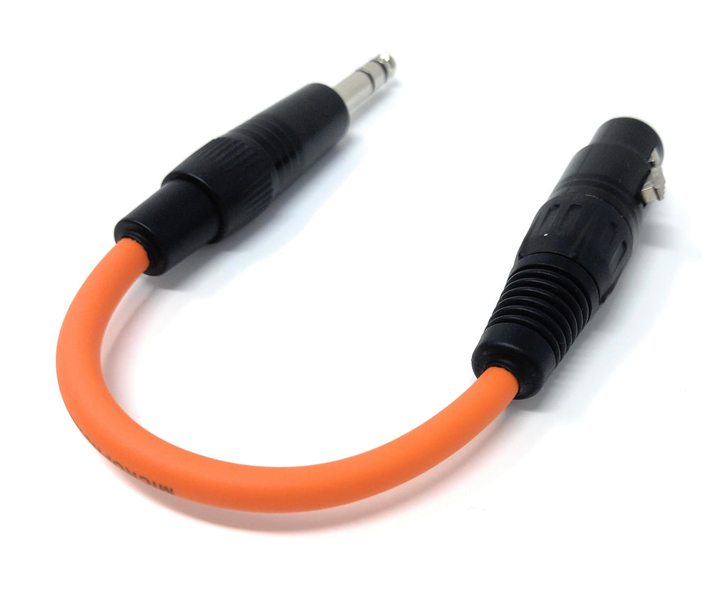 DRUT XLR 3 Pin Socket to 6.35mm (1/4 inch) Stereo Jack Plug Adaptor Audio Cable Lead