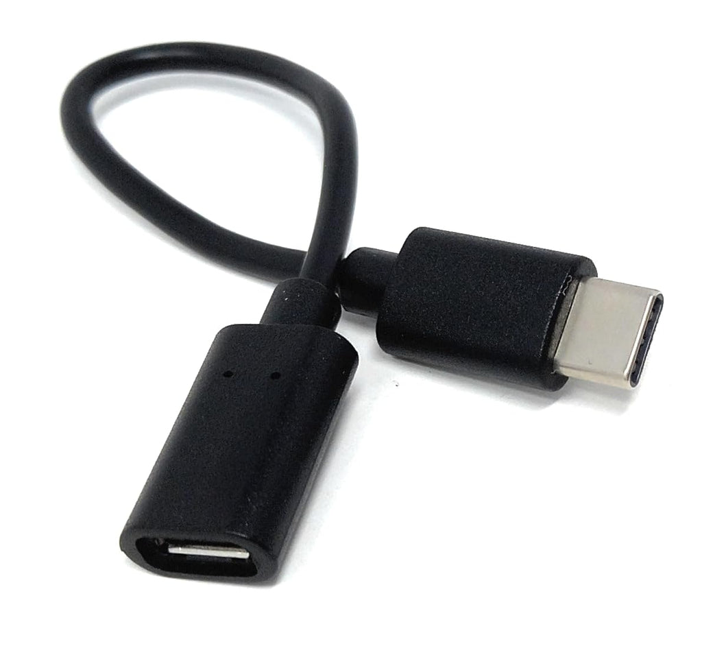 DRUT 15cm USB-C Male to Micro USB Female Adapter Cable – USB-C to Micro-B Converter Cord 0.5ft