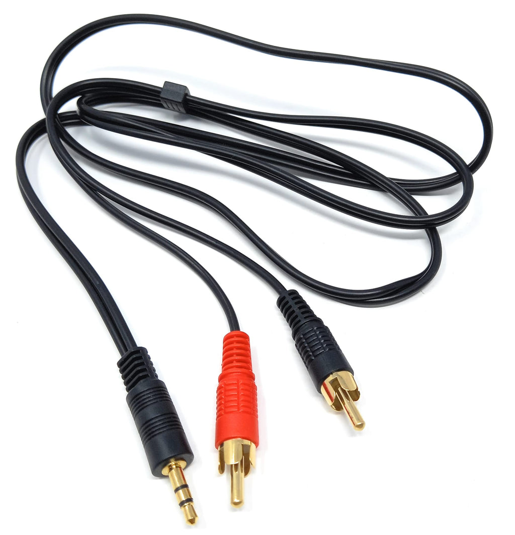 DRUT 3.5mm to Twin RCA Stereo Aux Phono Audio Cable Mini Jack Lead Cord Y Splitter Headphone Cord RCA Y Splitter Adapter