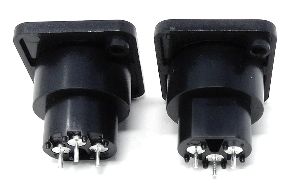 DRUT XLR 3 Pin Female Chassis Panel Mount Connector - D Series, Fits Standard D-Pattern Holes for Audio, Studio, PA Systems, Microphone, Music Instrument Cables