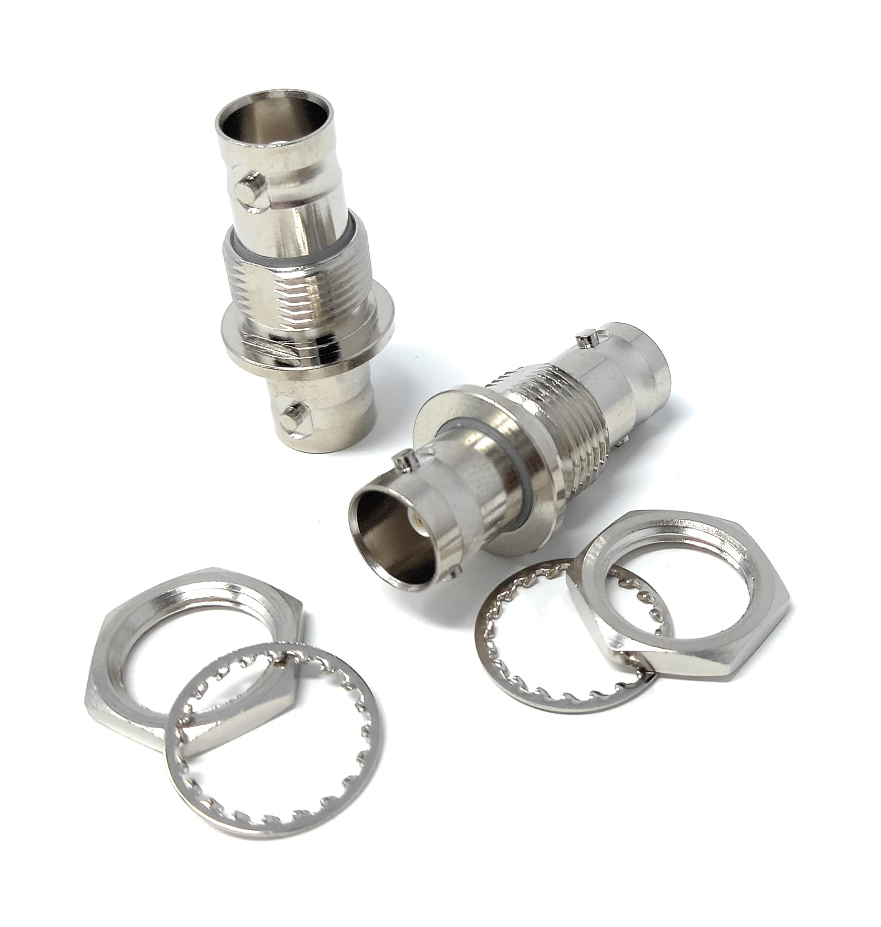 DRUT 2pcs. BNC to BNC Coupler Panel Mount Socket to Socket Feed Through Adaptor 50 ohm