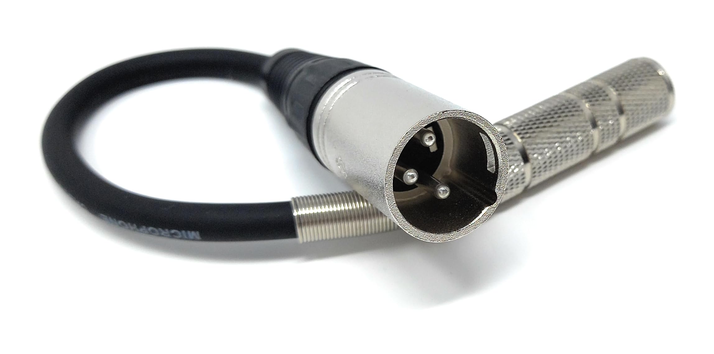 DRUT XLR 3 pin Male Plug to 6.35mm Stereo Socket Female Adapter Audio Cable Lead