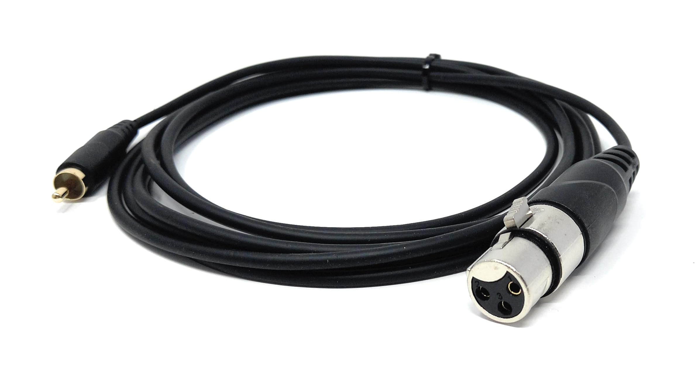 DRUT 3-Pin XLR Female to RCA Phono Audio Cable – Gold-Plated Connector, Soft, flexible PVC Coat, for Microphone, CD Player, Speaker, Mixer & Amplifier
