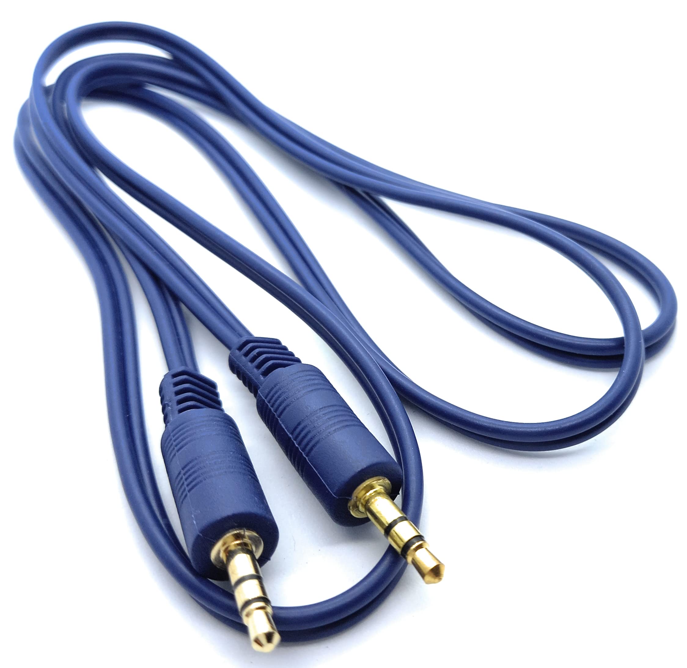 DRUT 3.5mm to 3.5mm Stereo Audio AUX Cable Gold Connectors, Small 3 pin Jack to Jack Speaker Lead