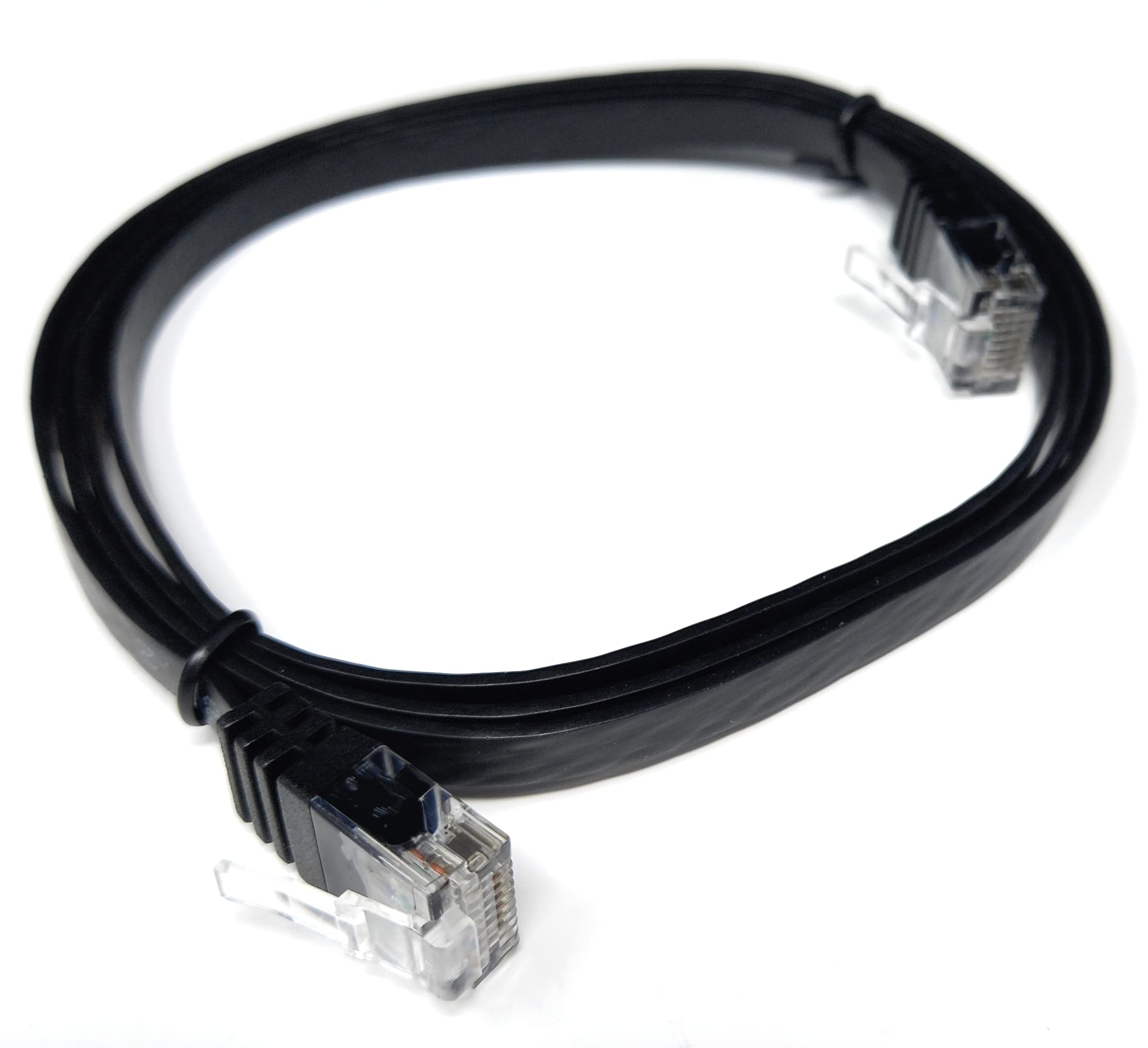 DRUT FLAT CAT6 RJ45 Ethernet LAN Patch Cable, Low Profile GIGABIT Full Copper 32AWG, Lead Allows Up to 1000Mbps Speed