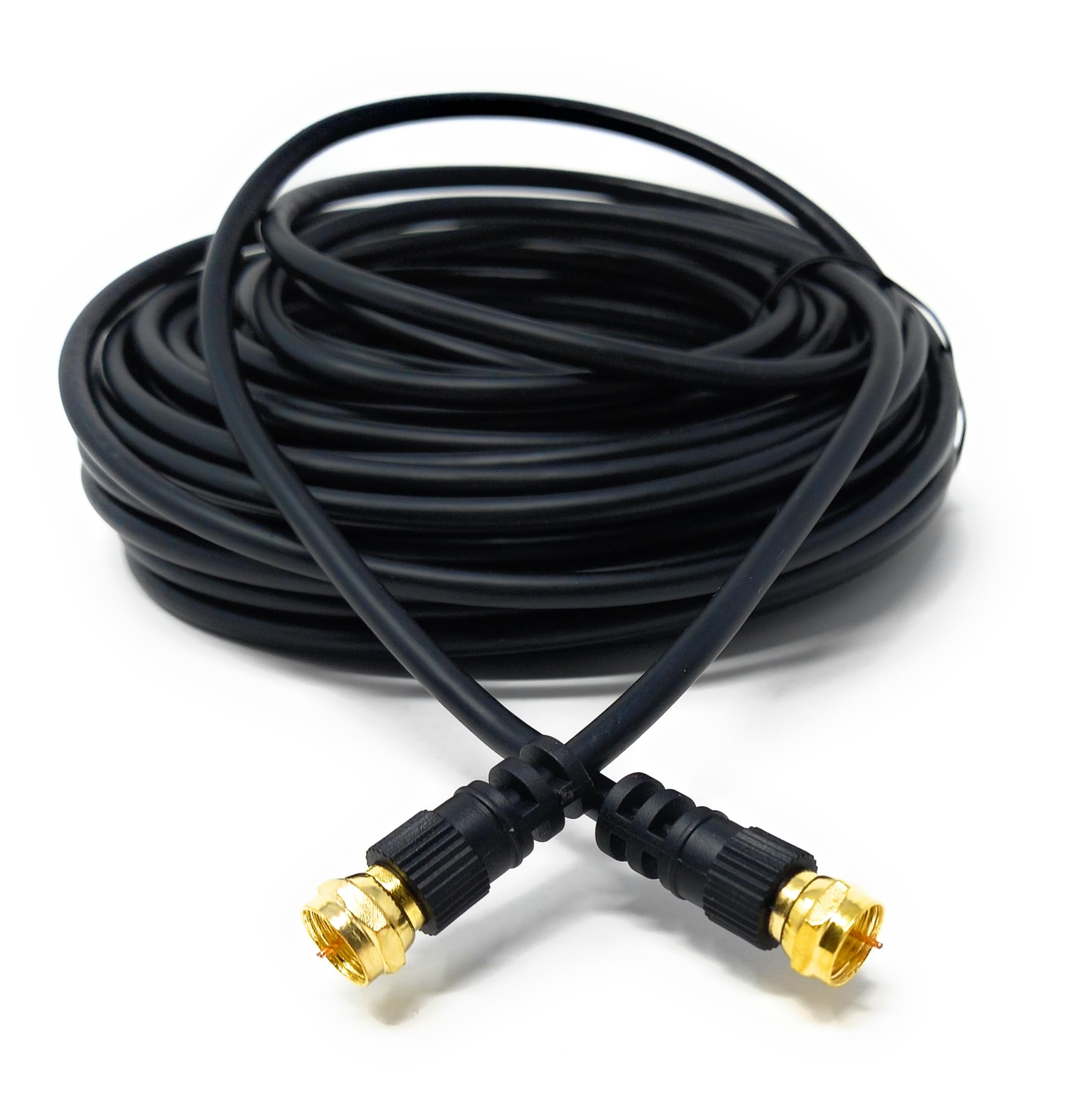 DRUT F-Type Male to Male Coax Coaxial Cable, Extension 75ohm Cord Wire Compatible with Satellite Dish, TV Antenna, Freeview TV, DVD, VCR, SKY HD, Virgin, BT