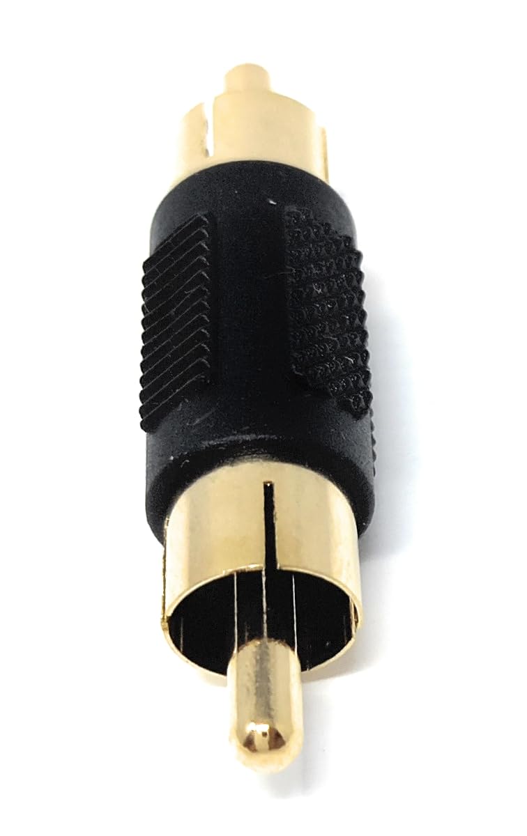 DRUT RCA To RCA Phono Plug Cable Joiner Coupler Adapter (Male to Male)
