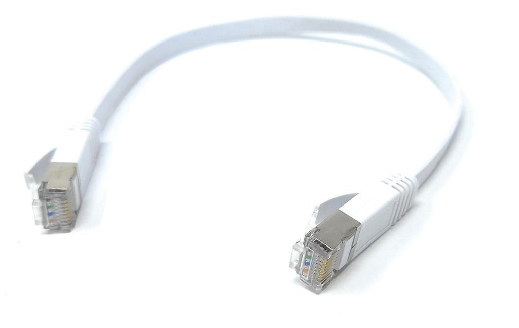 DRUT Flat CAT6a/Cat6 Shielded S/STP 500MHz RJ45 Ethernet LAN 10 gigabit connections, Full Copper Cable Lead, for Routers, Switches, PCs, Gaming Consoles