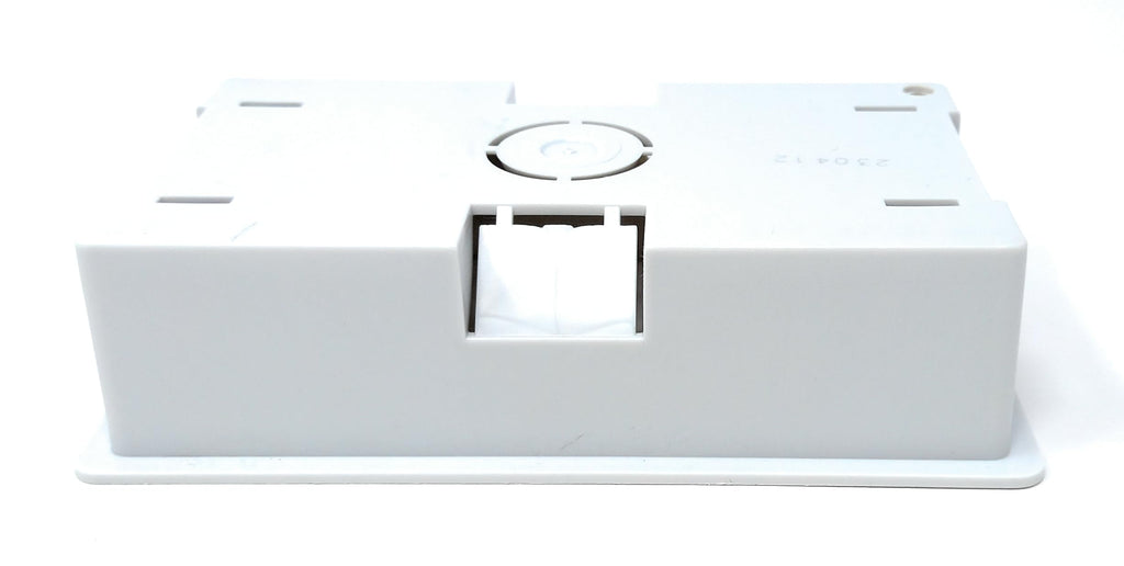 Double 2 Gang Dry Lining Back Plasterboard Box, Pattress Box with Adjustable Lugs 35mm, for Faceplate