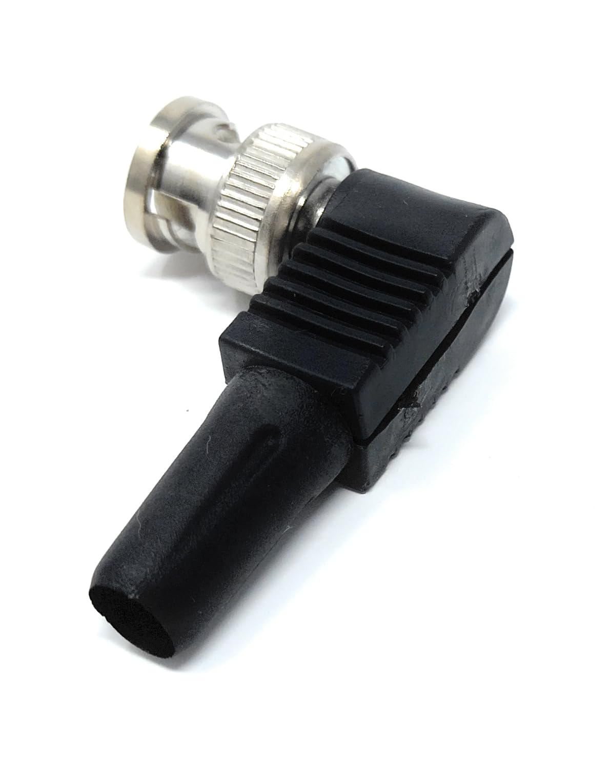 DRUT BNC Male Right-Angle Connector Adapter for CCTV Cameras, Soldering Replacement for Home Security Systems