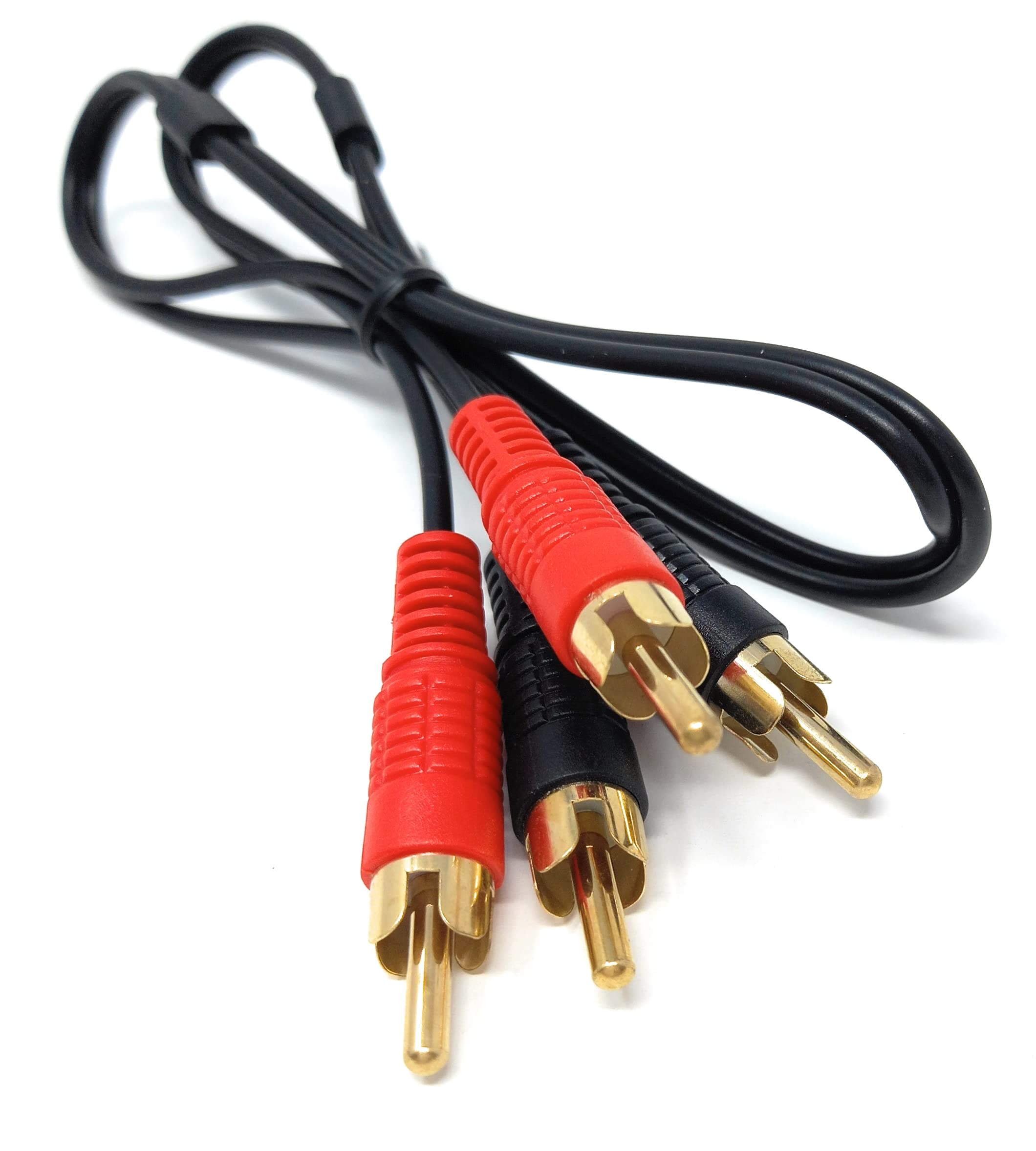 DRUT RCA to RCA Phono Twin Jack to Jack Stereo Audio Cable Lead Cord Compatible With CD/DVD/Amplifier/Hifi/DJ Mixer/Turntable