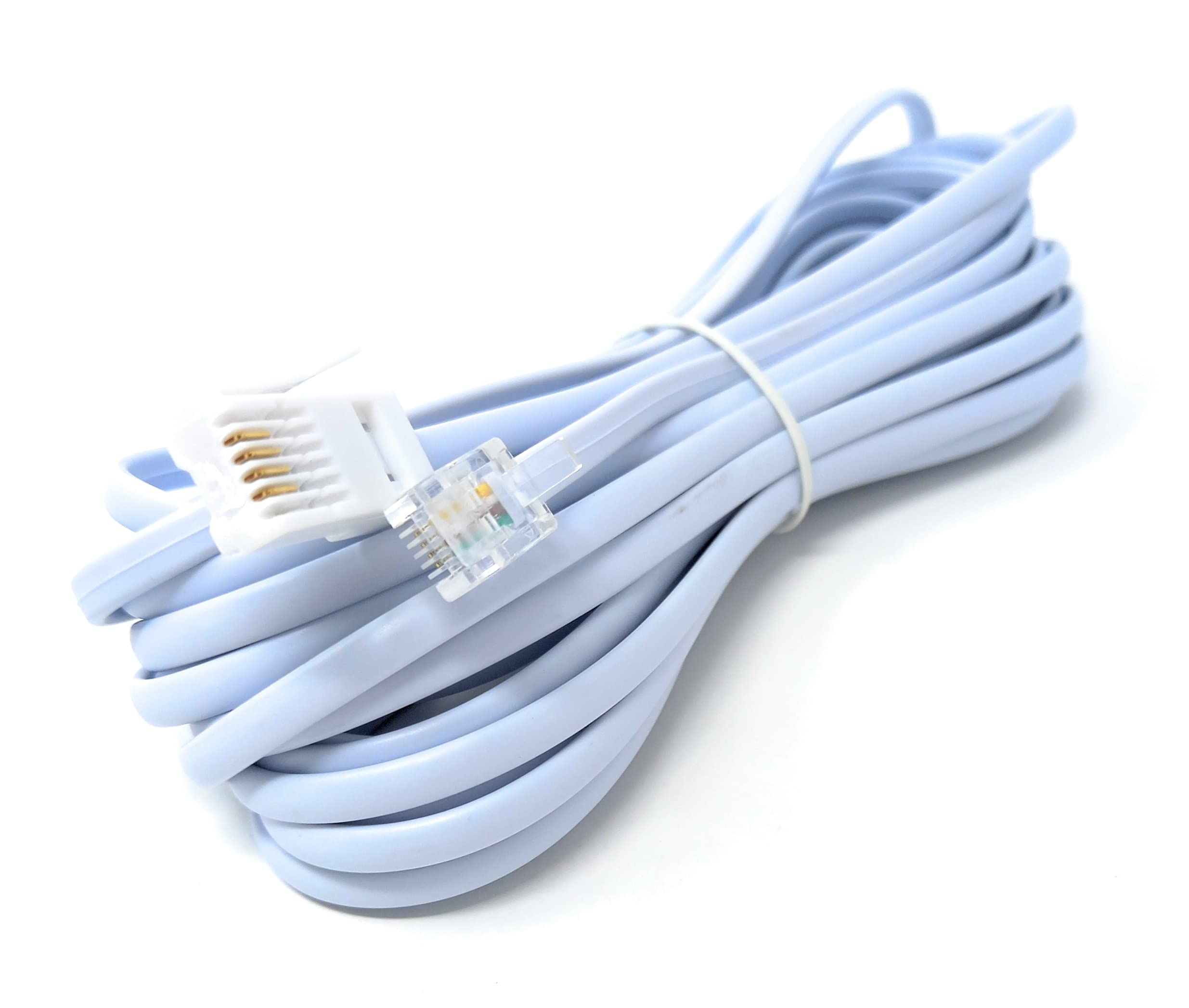 DRUT RJ11 to BT, 4 Pin Male to Male Rollover Cable Modem Router Lead Cord VDSL/ADSL (not for telephone)