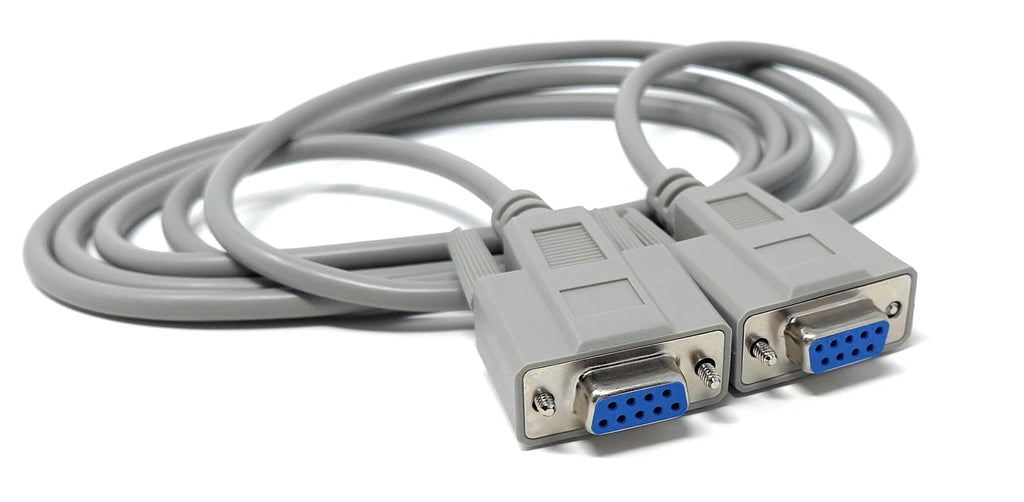 DRUT 2m D9 Female to Female EGA Monitor Cable – 9-Pin Serial Display Lead for Enhanced Graphics Adapters, Vintage PCs & Retro Computing (VGA)
